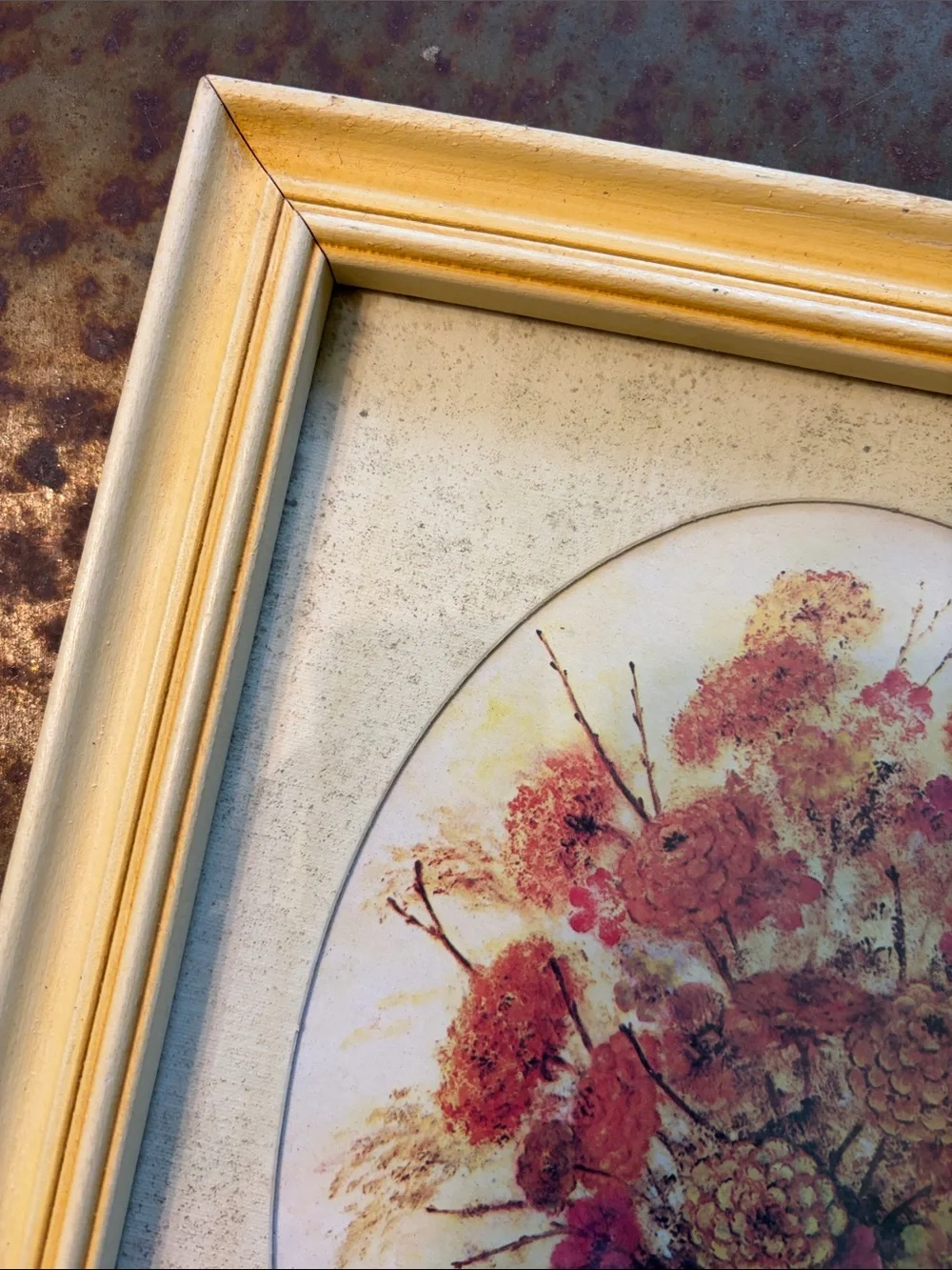 Vintage 1970s Robert Laessig Framed Autumn Floral Prints-Set of 2-VTG Condition